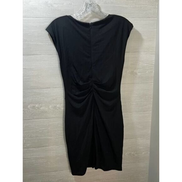 Collective Concepts Black Sheath Dress Twist Front Sleeveless Small - Picture 2 of 6